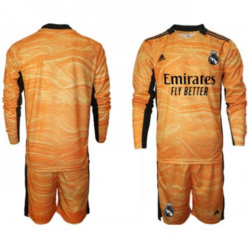 Real Madrid Fodboldtrøjer Målmand Børn Udebanesæt 2021/22 Langærmet Real Madrid Fodboldtrøjer Målmand Børn Udebanesæt 2021/22 Langærmet